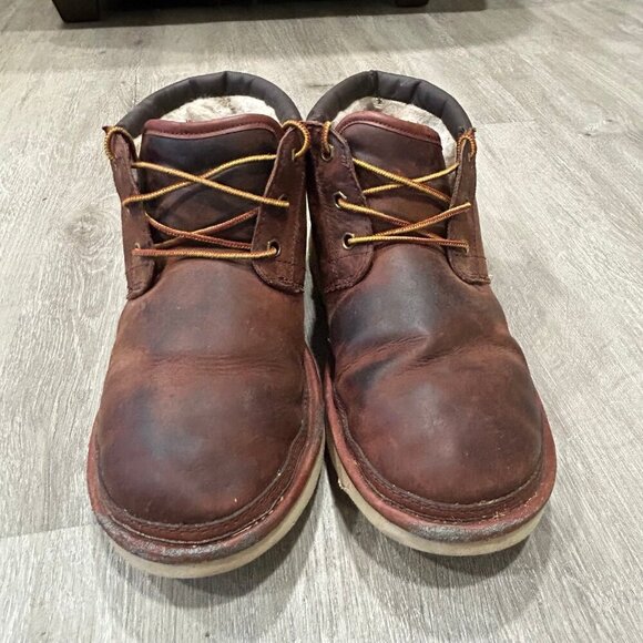 Ugg Men’s Brown Lace Up Neumel Utility Waterproof Ankle Boots Size 7 - Picture 2 of 6